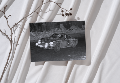 Photo Michèle Mouton & F. Conconi – Alpine A110 Rallye Monte-Carlo 1976 – 15x20