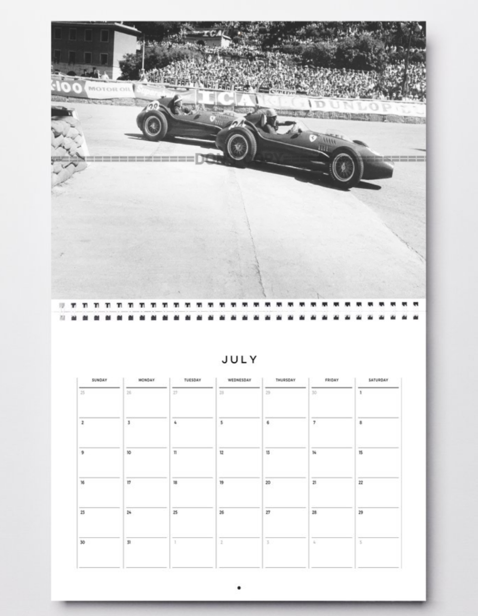 Photo L. Musso & M. Hawthorn – Ferrari Dino 246 – GP F1 Monaco (1958) – 15×20