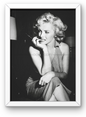 Photo Encadrée Marilyn Monroe - Noir et blanc - (Cadre Bois Blanc) - 15x20