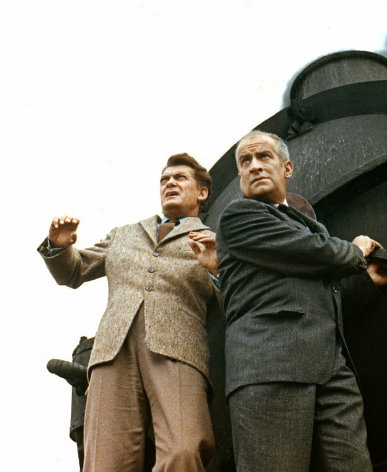 Photo Jean Marais & Louis de Funès – Fantômas 1964 – Scène Action Train – 15×20