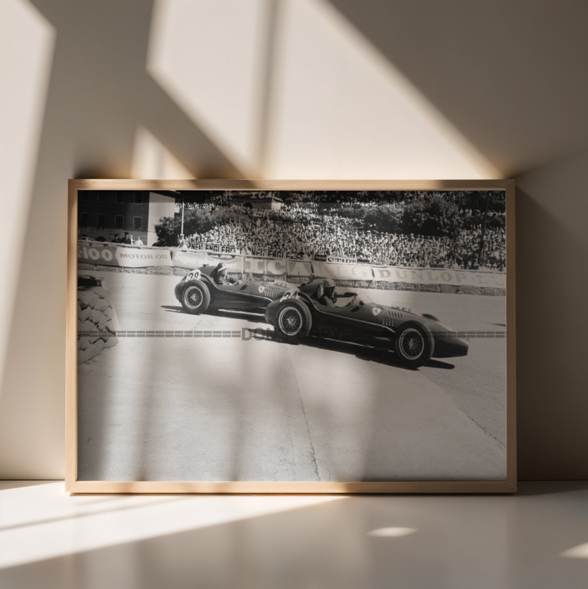 Photo L. Musso & M. Hawthorn – Ferrari Dino 246 – GP F1 Monaco (1958) – 15×20