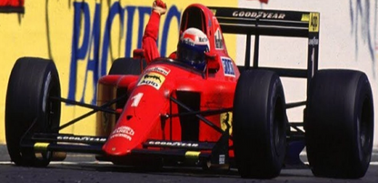 Photo Alain Prost – Ferrari 641 – Grand Prix F1 Circuit Paul Ricard 1990 – 15x20