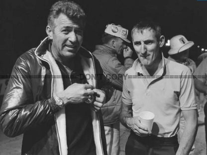 Photo Carroll Shelby et Ken Miles – Portrait Légendes Motorsport – 1960s – 15×20