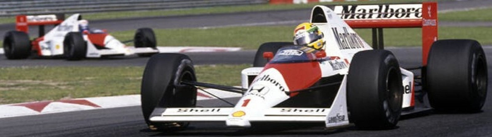 Photo Ayrton Senna & Alain Prost – GP de Saint-Marin (Imola) – Duel 1988 – 15×20