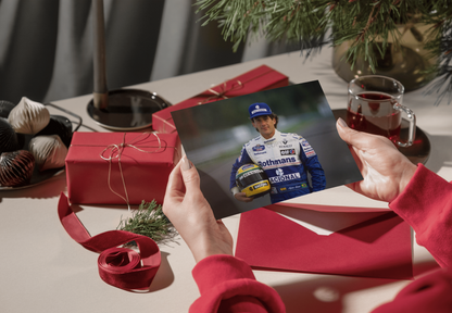 Photo Ayrton Senna – Portrait F1 Williams Renault 1994 – Casque Nacional – 15×20