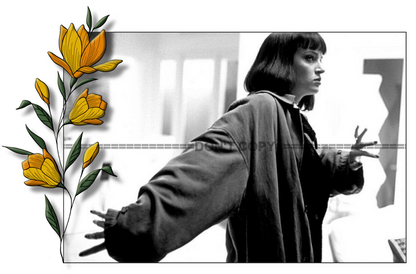 Photo Uma Thurman – Pulp Fiction (1994) – Portrait Cinéma Noir & Blanc – 15×20