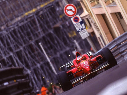 Photo Michael Schumacher – GP Monaco 1996 – Ferrari – Circuit mythique – 15×20