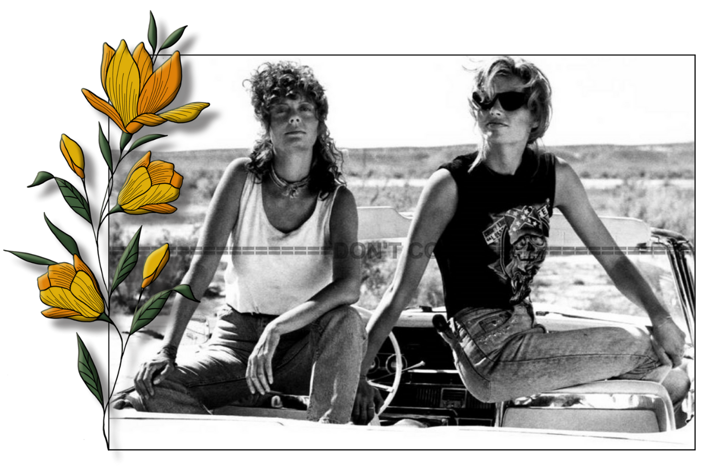 Photo Thelma et Louise (1991) – Scène Route Culte Cinéma – Noir & Blanc – 15×20