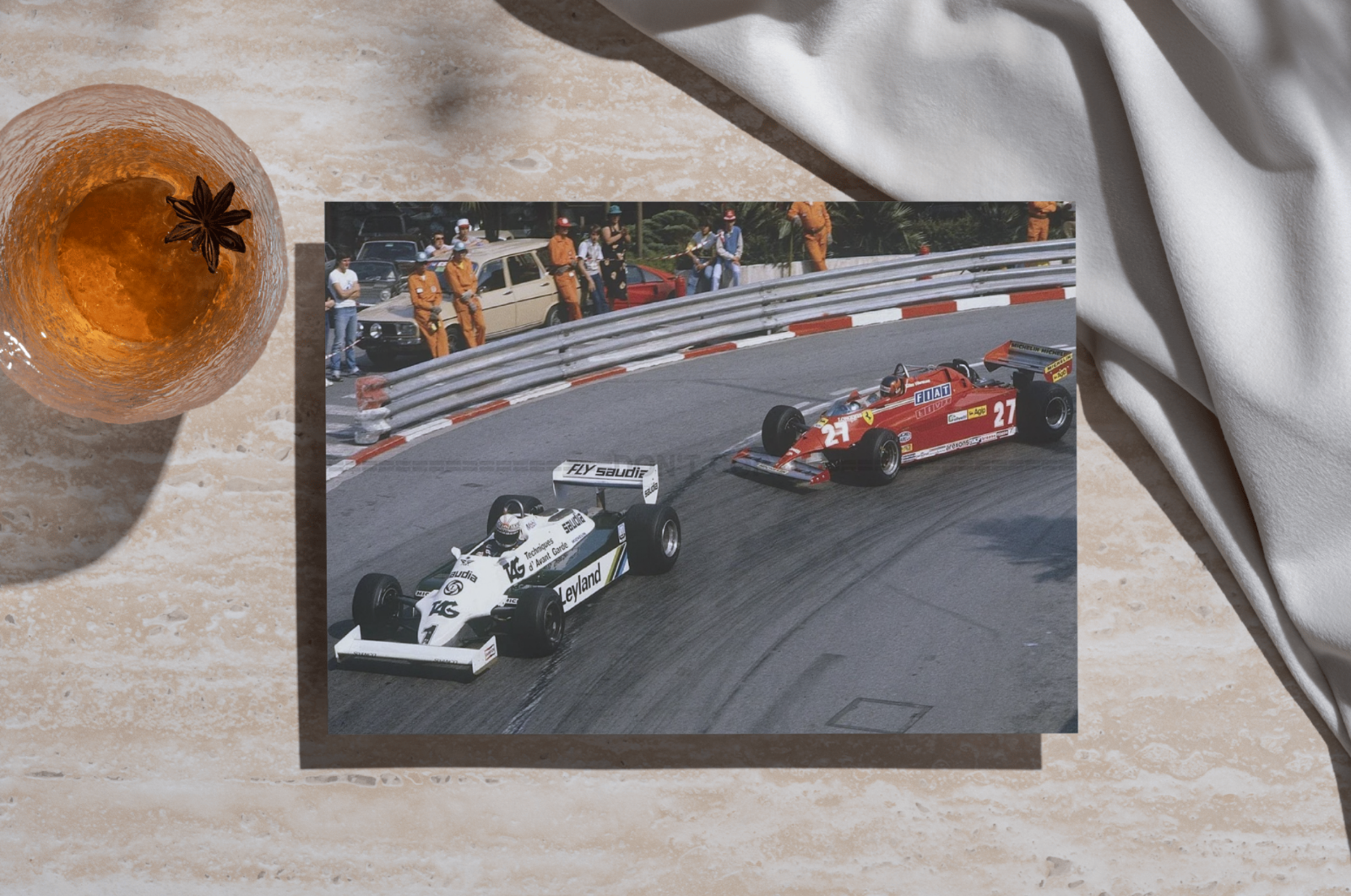 Photo Gilles Villeneuve – GP de Monaco (1981) – Victoire F1 Ferrari n°27 – 15×20