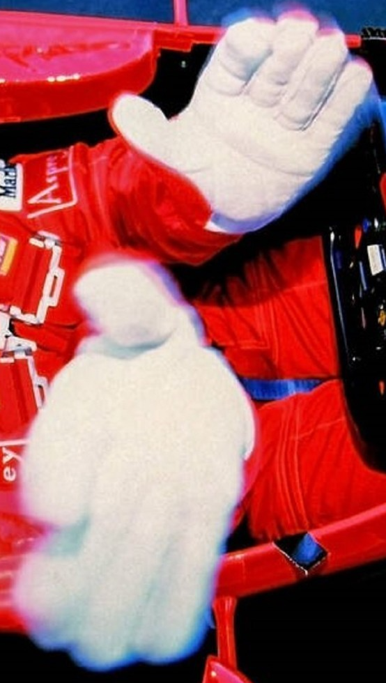 Photo Michael Schumacher – GP d'Argentine F1 1998 – Le Salut du Champion – 15×20