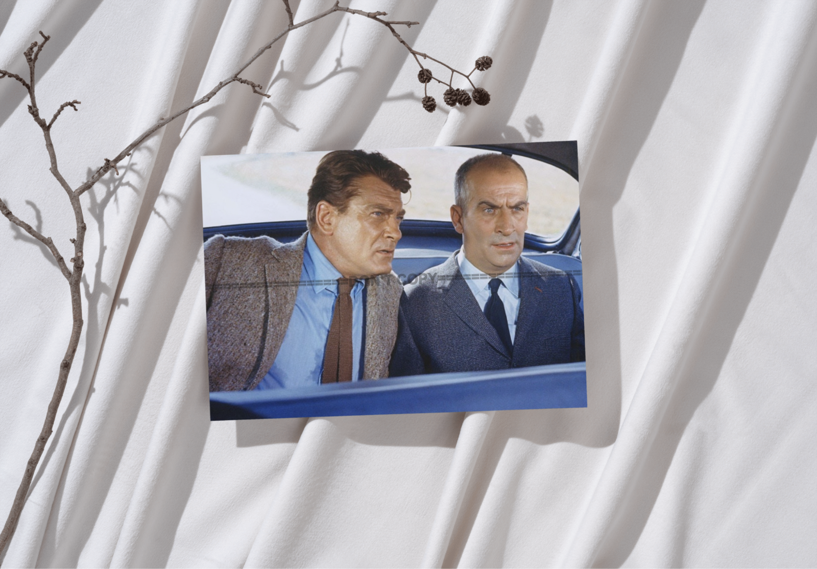Photo Jean Marais & Louis de Funès – Fantômas 1964 – Scène Culte Cinéma - 15x20