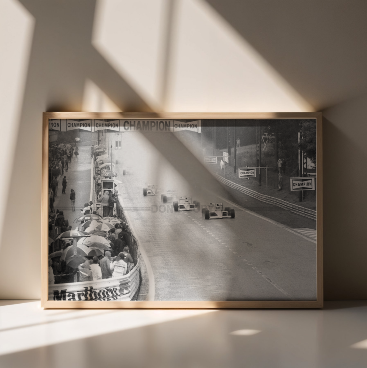 Photo Grand Prix Formule 1 1989 – Départ sous la pluie – Course Vintage – 15×20