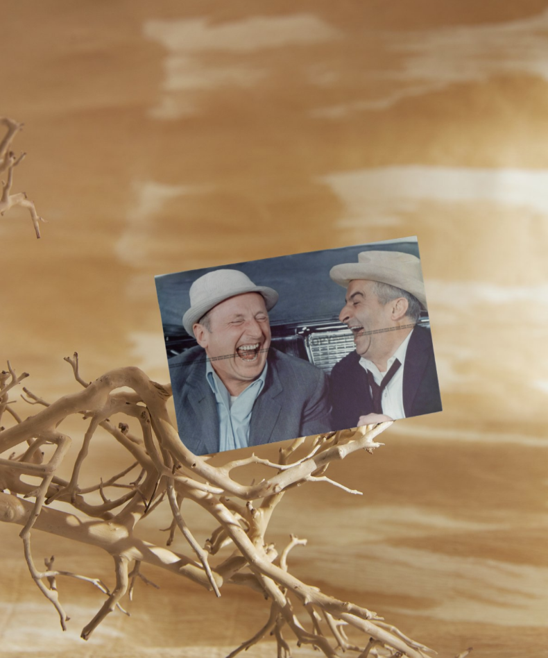 Photo Louis de Funès & Bourvil – Le Corniaud (1965) – Scène Culte Cinéma – 15×20