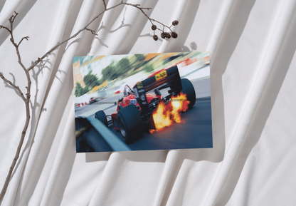 Photo S. Johansson – Ferrari 156-85 – Grand Prix F1 Monaco 1985 – Course – 15×20