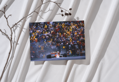 Photo Ayrton Senna – Essais GP d’Australie 1991 (Adelaide) Sous la pluie – 15×20