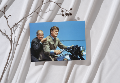 Photo Louis de Funès & Jean Marais – Fantômas (1964) – Scène Action Moto – 15×20