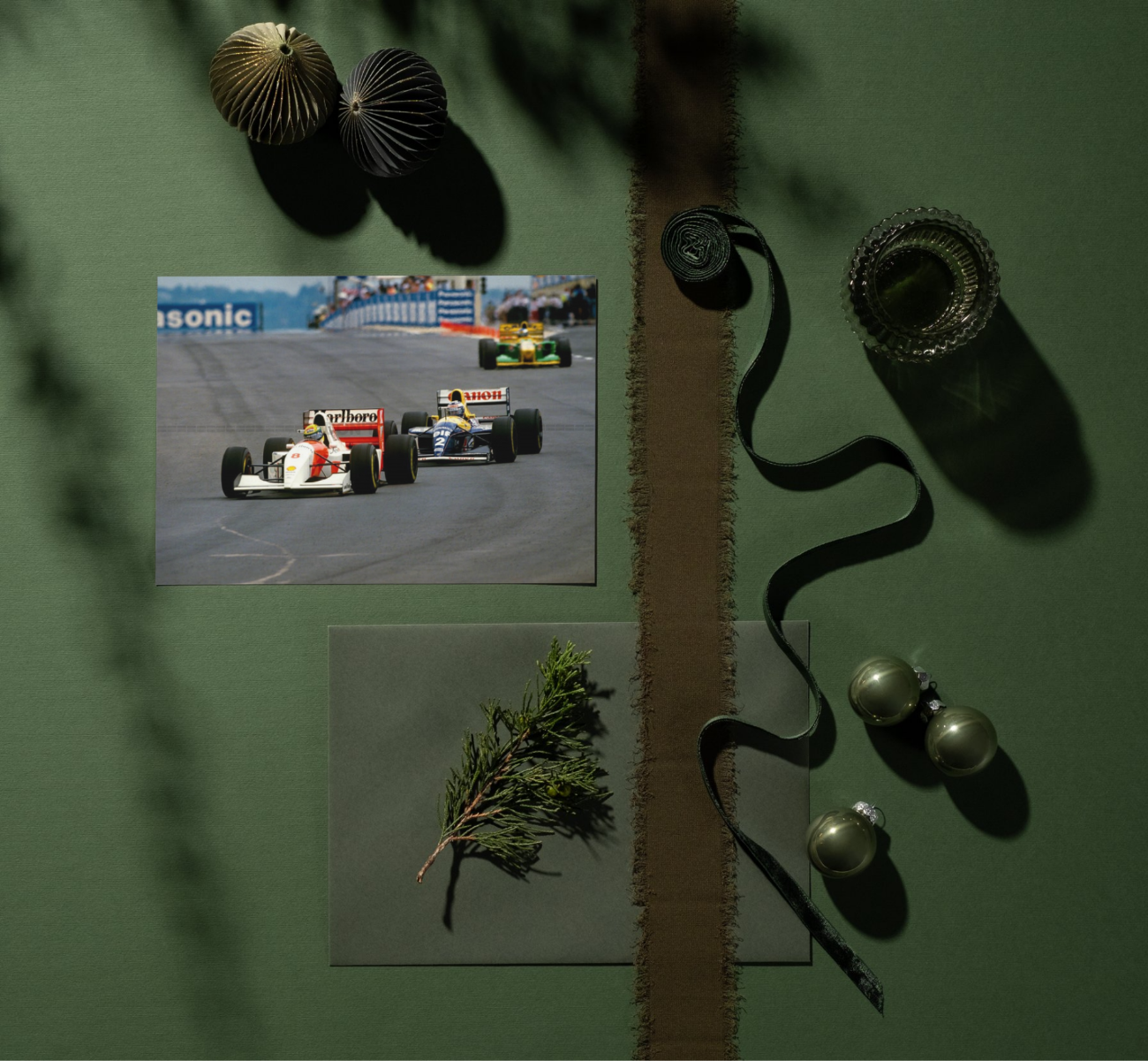Photo Ayrton Senna & Alain Prost – GP d’Afrique du Sud (1993) – Duel F1 – 15x20
