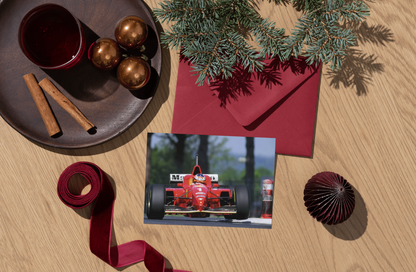 Photo Michael Schumacher – Ferrari F1 en pleine charge – Action racing – 15×20