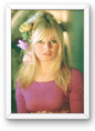 Photo Encadrée Brigitte Bardot - Couleur - (Cadre Bois Blanc) - 15x20