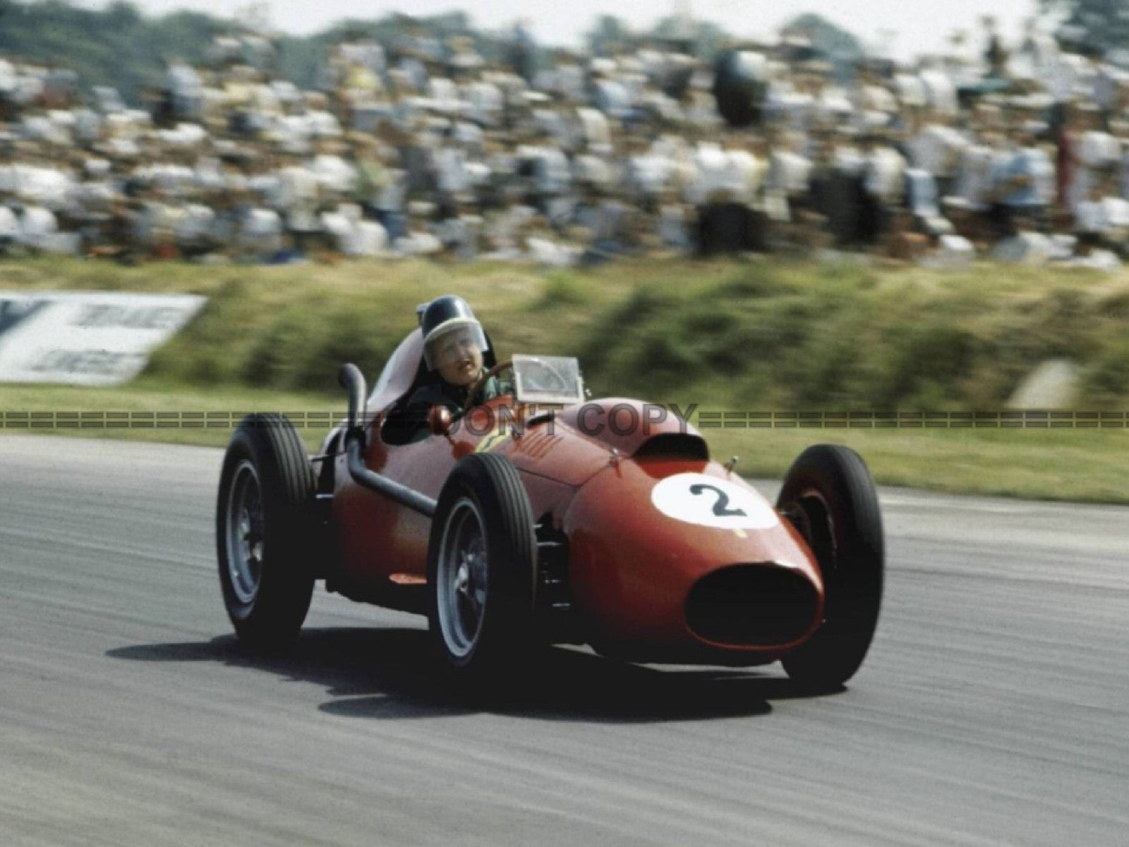 Photo Mike Hawthorn – Ferrari Dino 246 – Grand Prix F1 (1958) – Course – 15×20