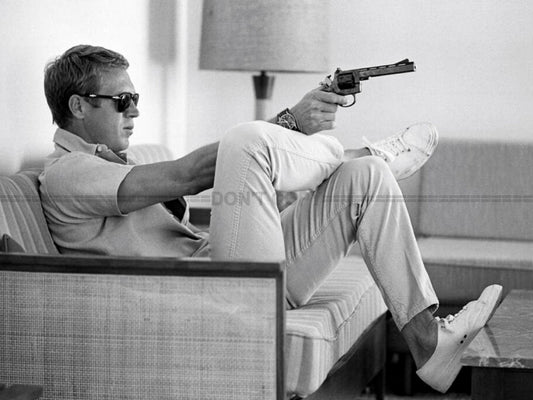 Photo Steve McQueen en 1963 - Noir et blanc  - 15×20