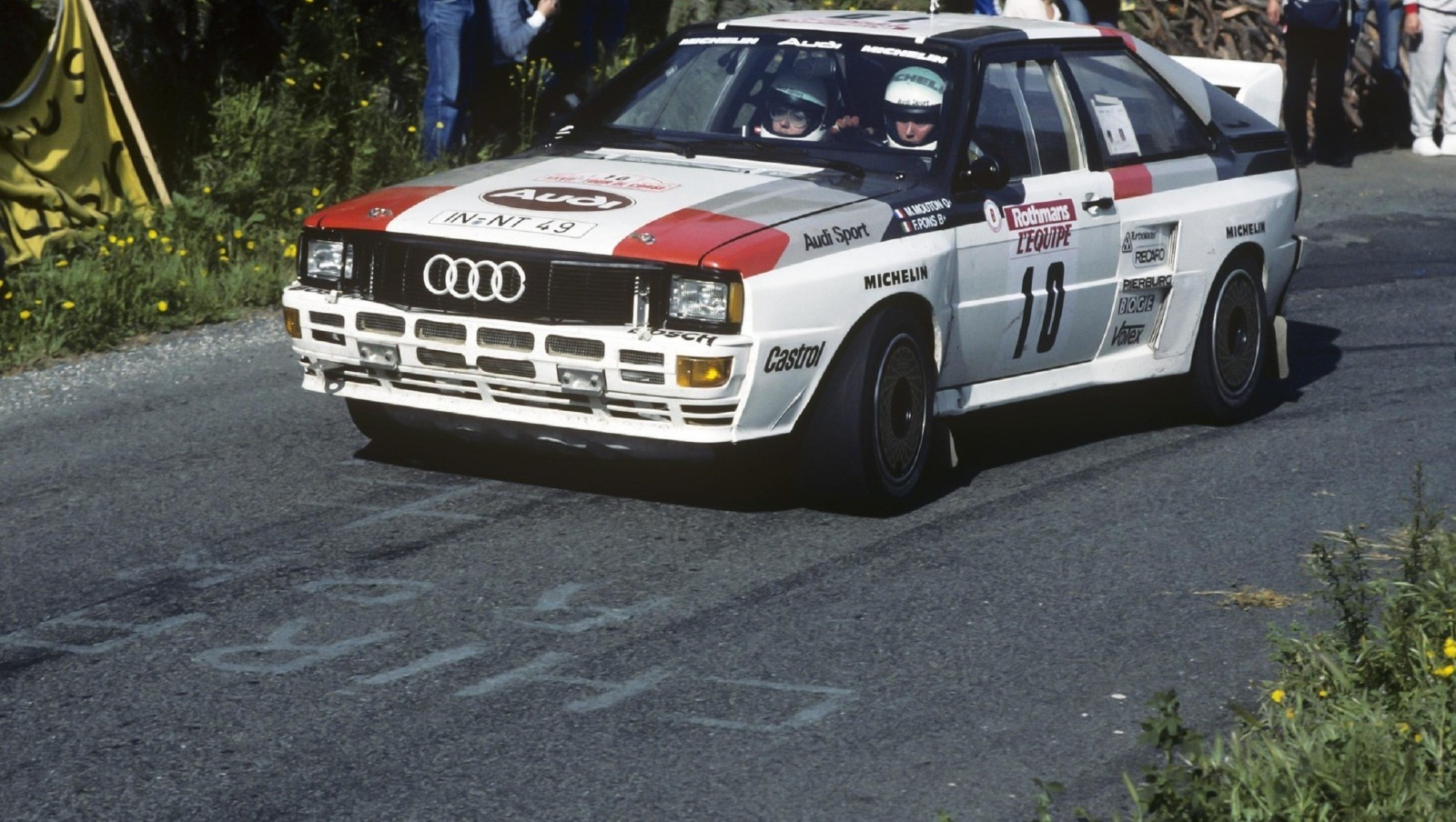 Photo Michèle Mouton – Audi Quattro A2 – Tour de Corse Rallye 1983 – 15×20