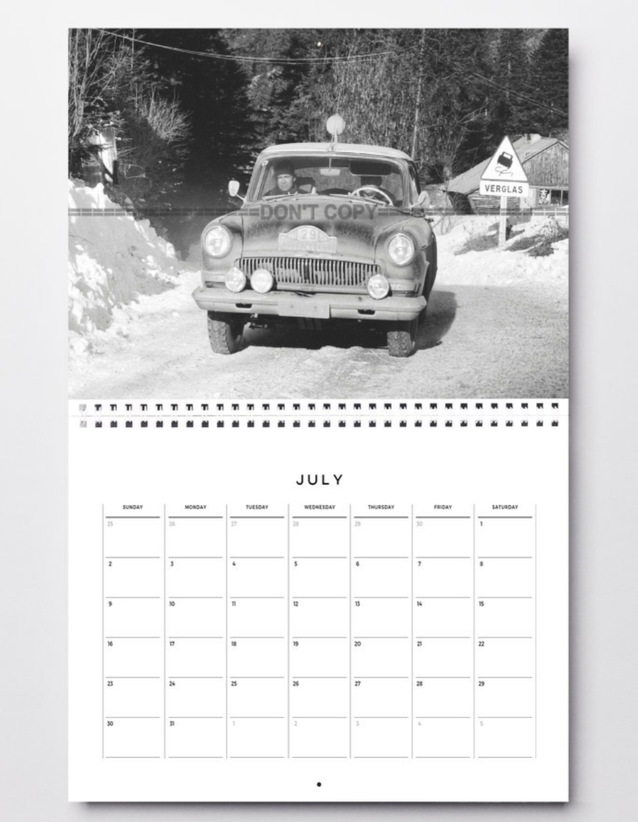 Photo Mosolov-Degtyarev – GAZ-21 Volga – Rallye Monte-Carlo 1964 – Neige – 15x20