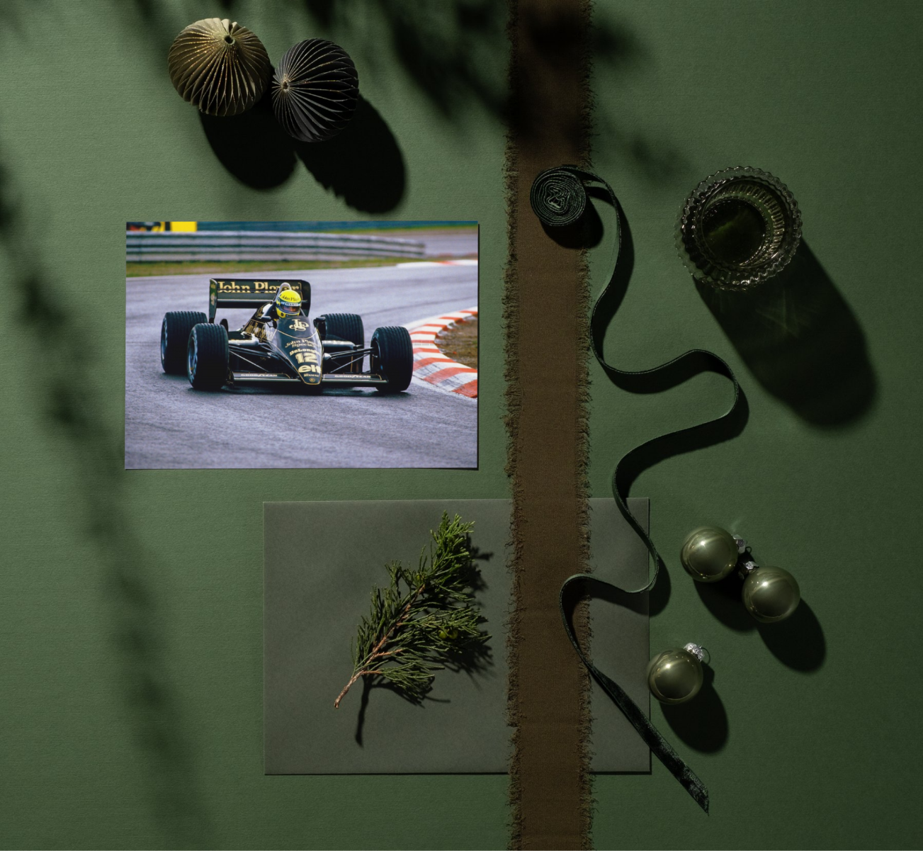 Photo Ayrton Senna – Lotus JPS – Spa-Francorchamps (1986) – Formule 1 – 15×20