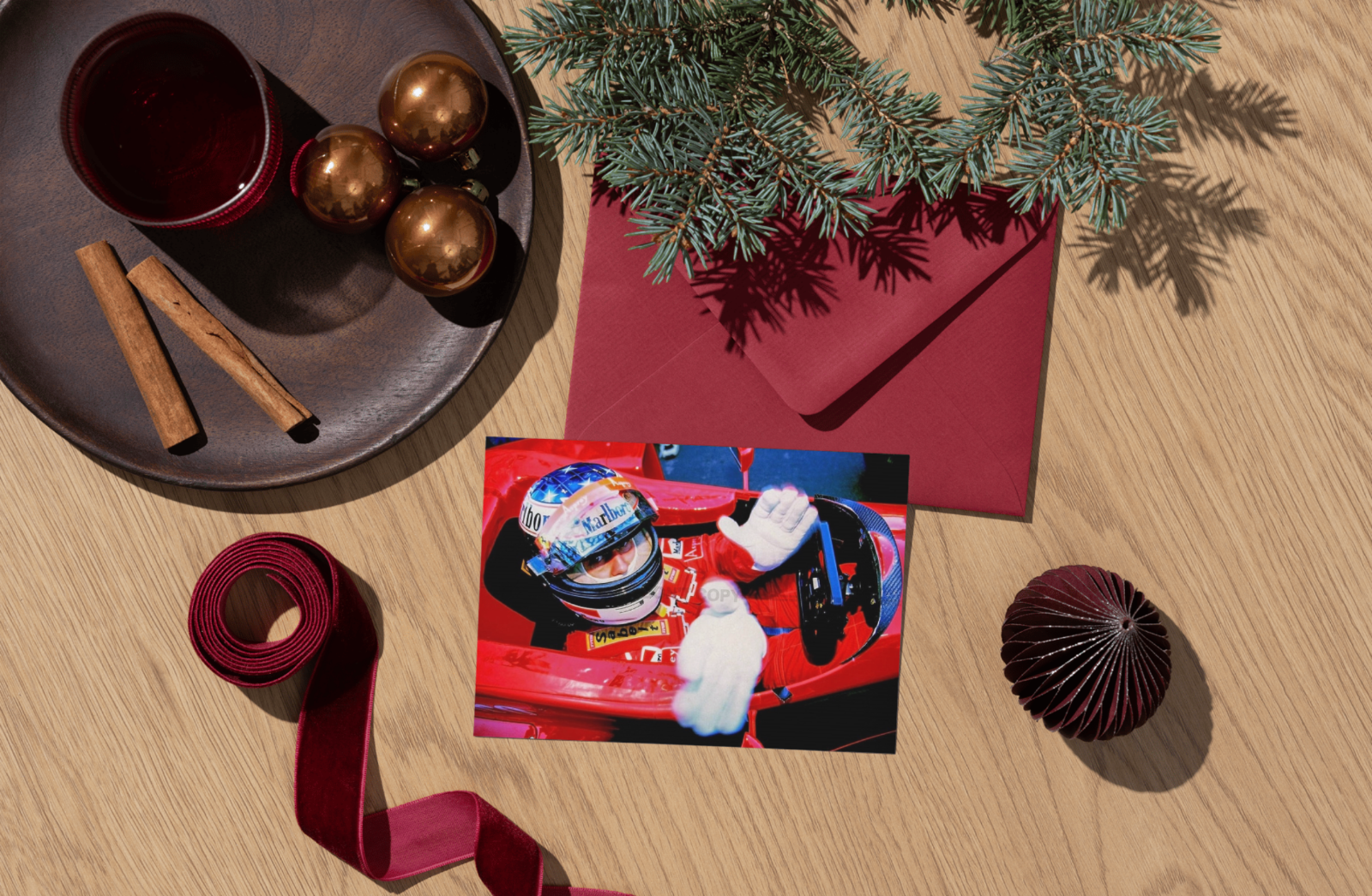 Photo Michael Schumacher – GP d'Argentine F1 1998 – Le Salut du Champion – 15×20