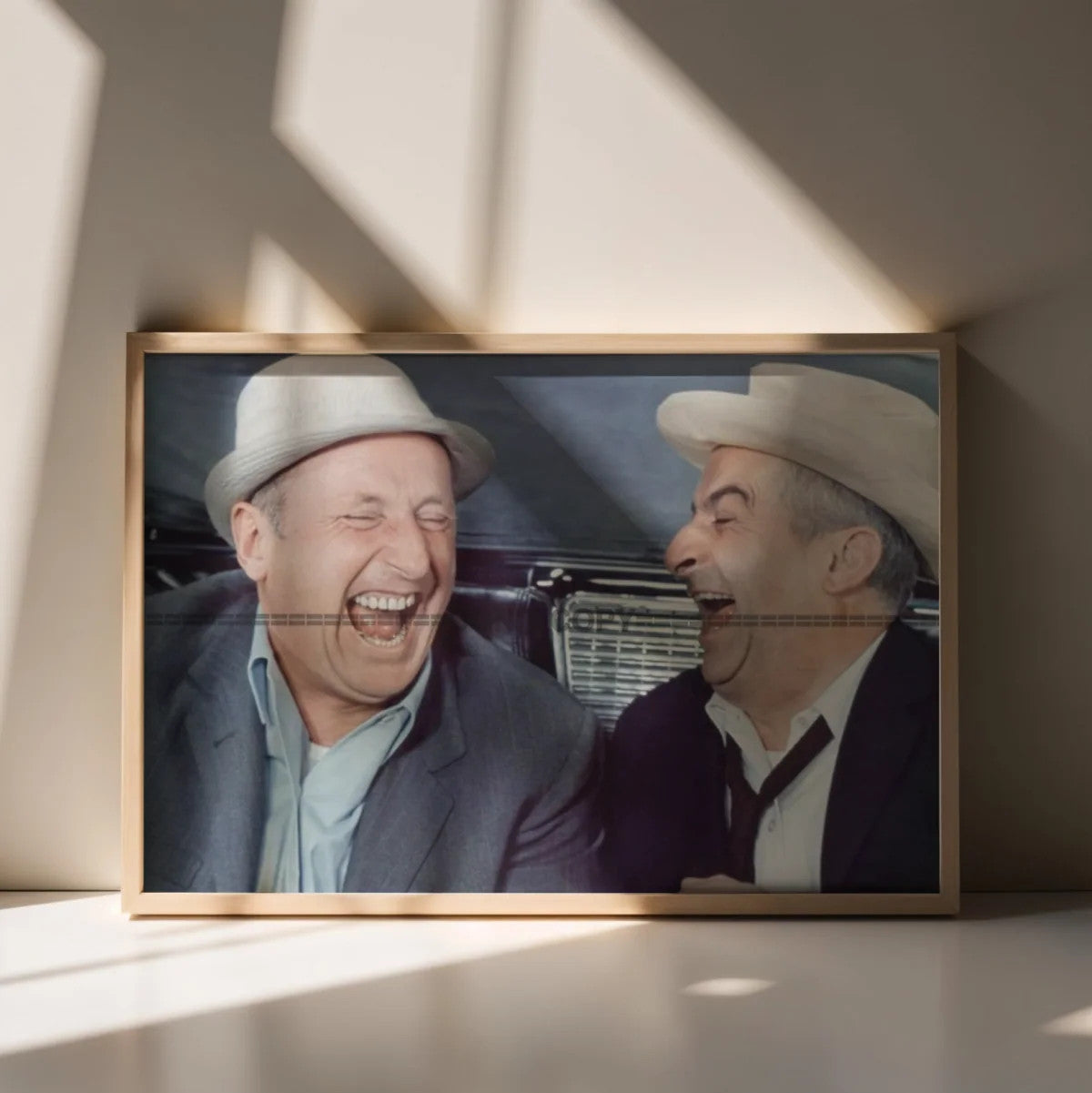 Photo Louis de Funès & Bourvil – Le Corniaud (1965) – Scène Culte Cinéma – 15×20
