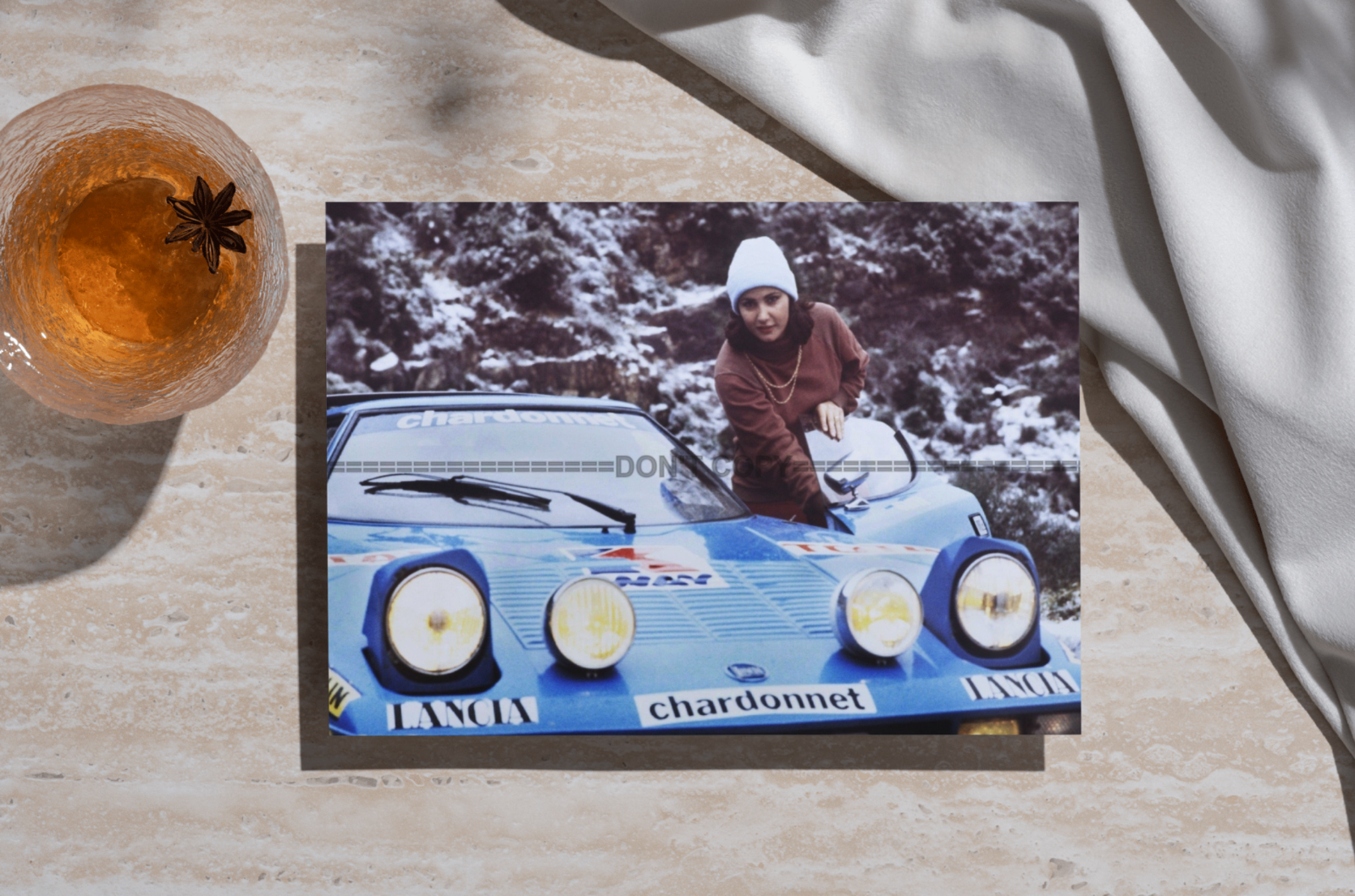 Photo Michèle Mouton – Lancia Stratos HF – Rallye Monte-Carlo Sport 1978 – 15×20