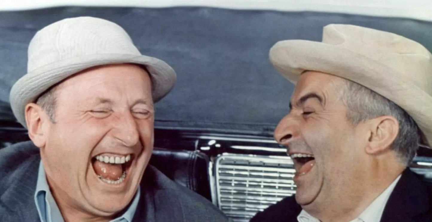 Photo Louis de Funès & Bourvil – Le Corniaud (1965) – Scène Culte Cinéma – 15×20