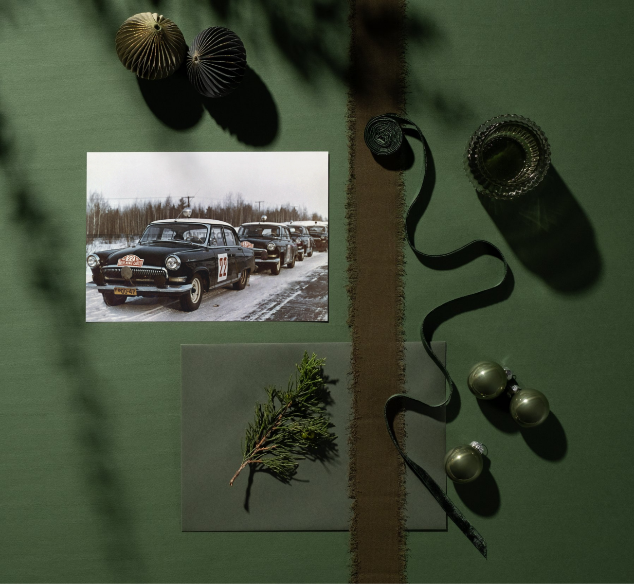 Photo Suchkov, Shchavelev – GAZ-21 Volga – Rallye Monte-Carlo Hiver 1964 – 15x20