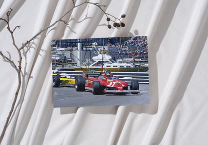 Photo Gilles Villeneuve – Monaco 1981 – Ferrari n°27 Formule 1 – Vintage – 15×20