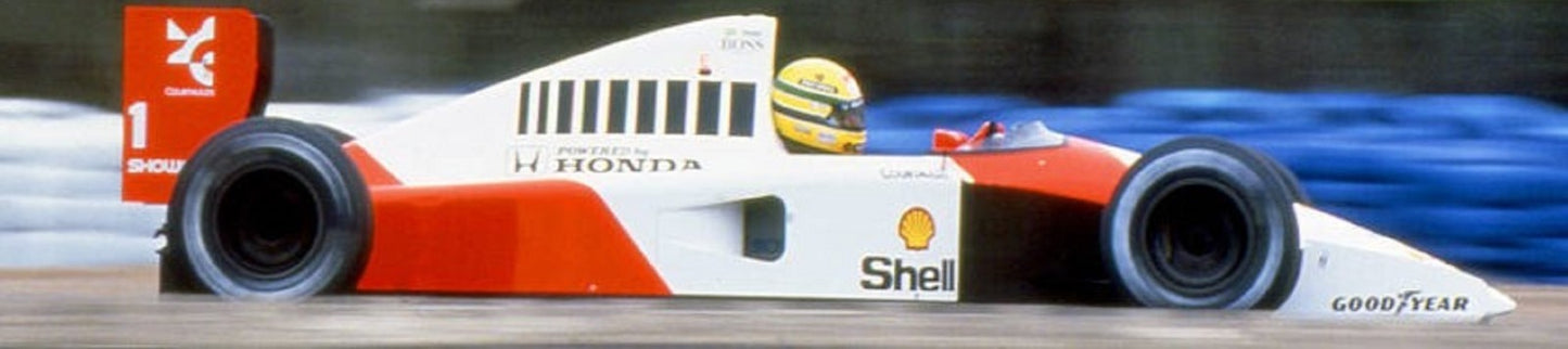 Photo Ayrton Senna – GP de Grande-Bretagne F1 1991 – McLaren-Honda MP4/6 – 15×20