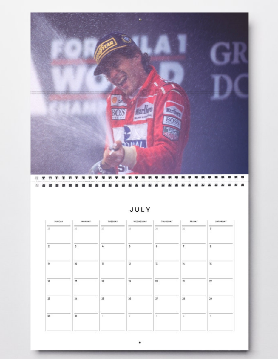 Photo Ayrton Senna – Victoire à domicile – Joie et Champagne au Brésil – 15×20