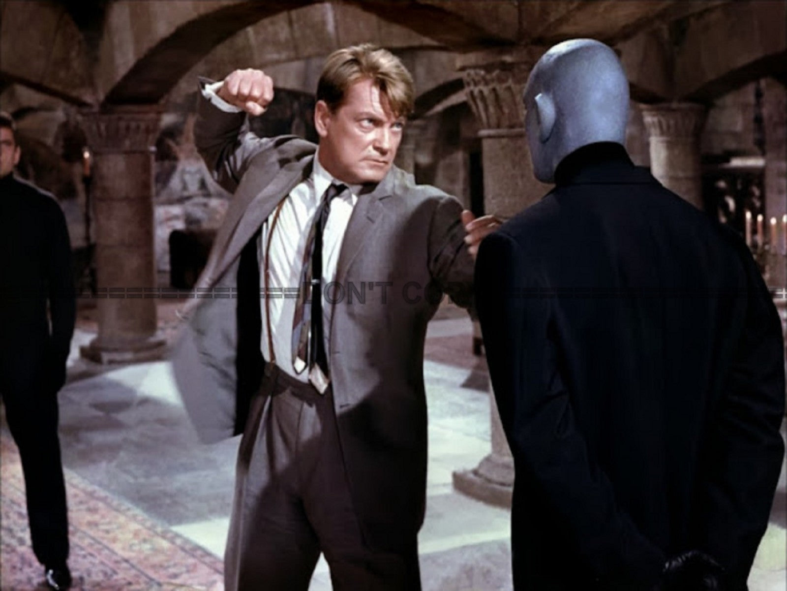 Photo Jean Marais – Fantômas (1964) – Combat Masqué – Scène Culte Cinéma – 15×20