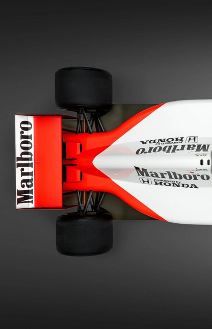 Photo McLaren Honda MP4/6 de Ayrton Senna – Champion GP du Brésil (1991) – 15×20