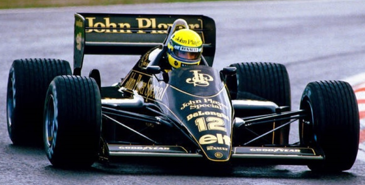 Photo Ayrton Senna – Lotus JPS – Spa-Francorchamps (1986) – Formule 1 – 15×20