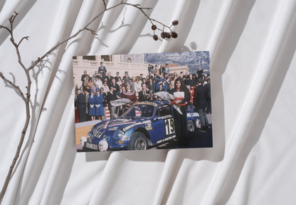 Photo Michèle Mouton – Alpine A110 1600 S – Rallye Monte-Carlo 1976 – 15x20