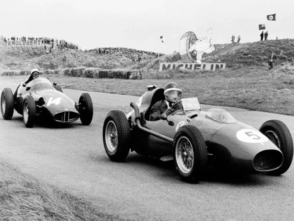 Photo Mike Hawthorn - Ferrari 246 F1 - Grand prix des Pays-Bas 1958 - 15 x 20