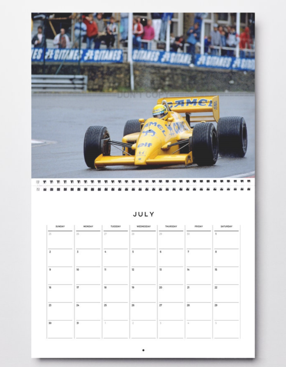 Photo Ayrton Senna - Lotus-Honda – GP de Belgique 1987 Spa-Francorchamps – 15×20