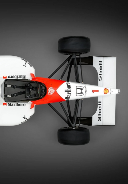 Photo McLaren Honda MP4/6 de Ayrton Senna – Champion GP du Brésil (1991) – 15×20