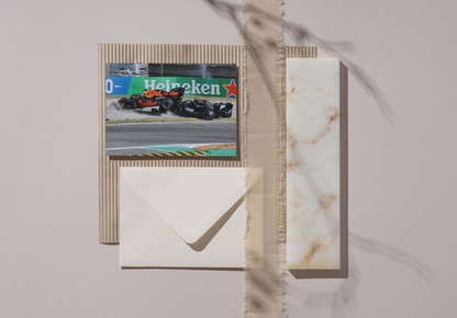 Photo Lewis Hamilton & Max Verstappen – GP d’Italie F1, Crash Monza 2021 – 15×20