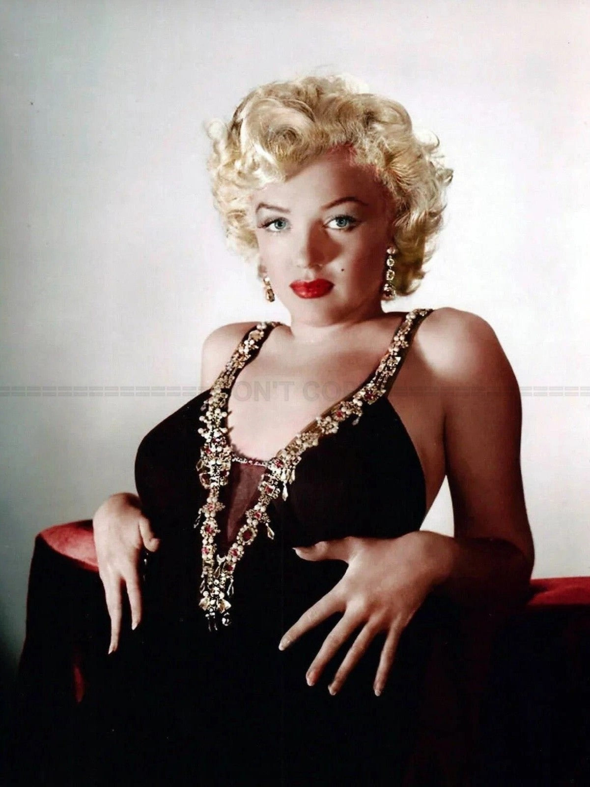 Photo Encadrée Marilyn Monroe - Couleur - (Cadre Bois Blanc) - 15x20
