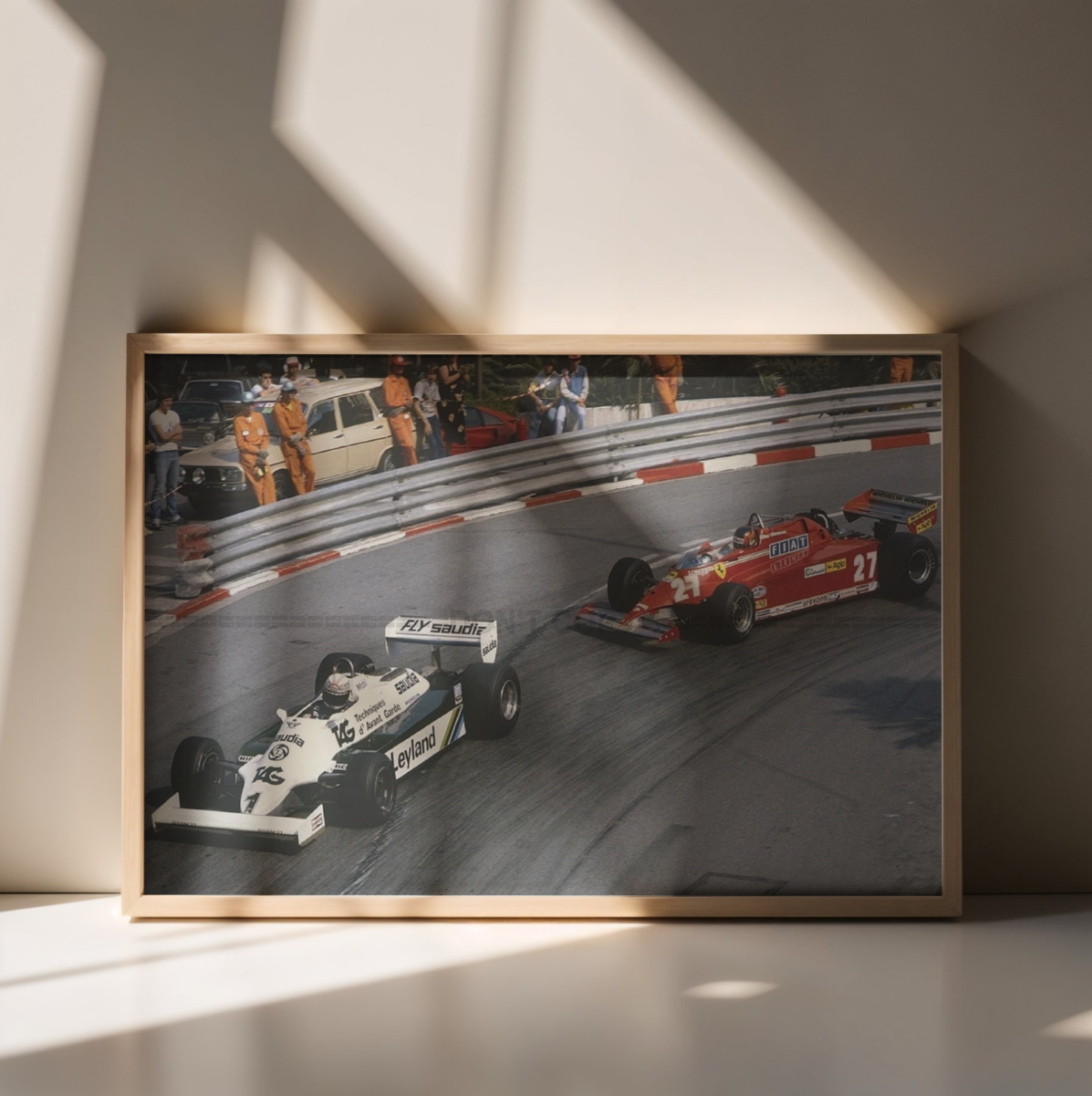 Photo Gilles Villeneuve – GP de Monaco (1981) – Victoire F1 Ferrari n°27 – 15×20