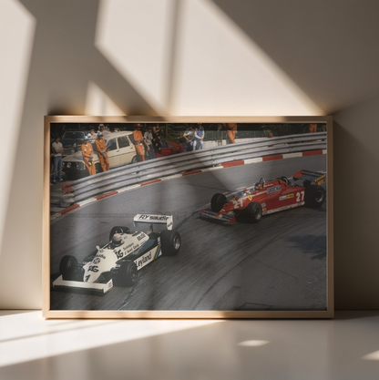Photo Gilles Villeneuve – GP de Monaco (1981) – Victoire F1 Ferrari n°27 – 15×20