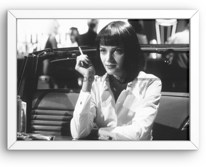 Photo Encadrée Uma Thurman – Pulp Fiction 1994 – Café, Cigarette - Cadre - 15x20