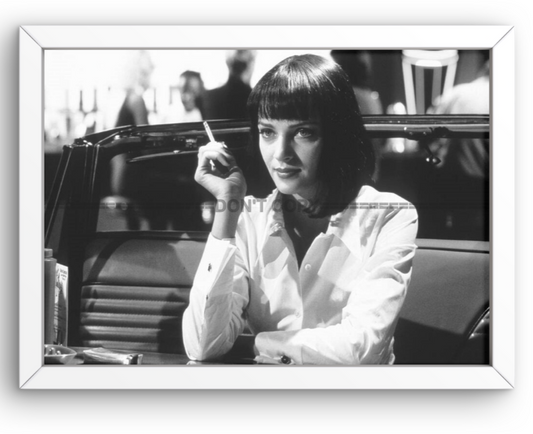 Photo Encadrée Uma Thurman – Pulp Fiction 1994 – Café, Cigarette - Cadre - 15x20