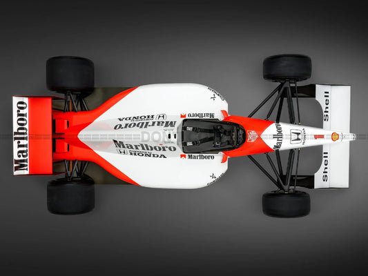 Photo McLaren Honda MP4/6 de Ayrton Senna – Champion GP du Brésil (1991) – 15×20